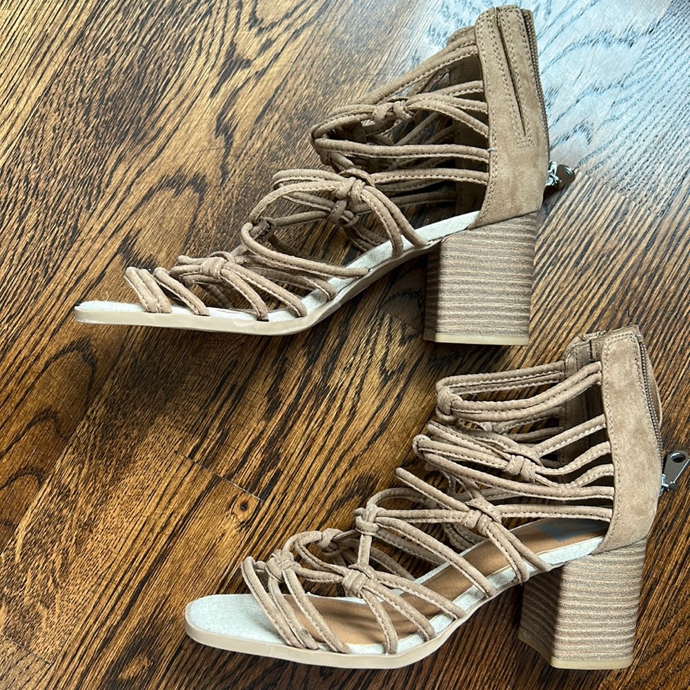 Tan Laced Heels